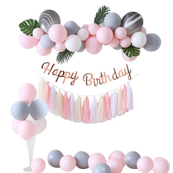 

106PCS/set Happy Birthday Letter Banner Balloons Turtle & Sunflower Leaf Birthday Party Decorations kids Boy Girl Party Decor
