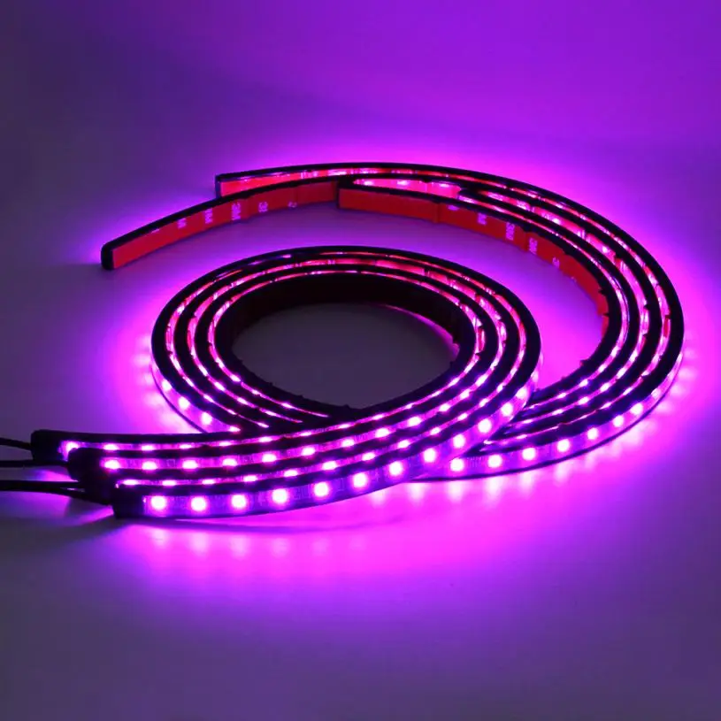4 Unids автомобильный музыкальный контроллер RGB гибкий ленточный светильник