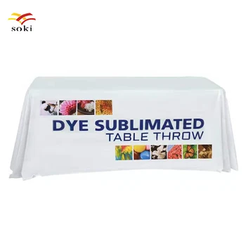 

Table Throw Full Color 6ft 4-sided with Dye Sub Print Custom Graphics