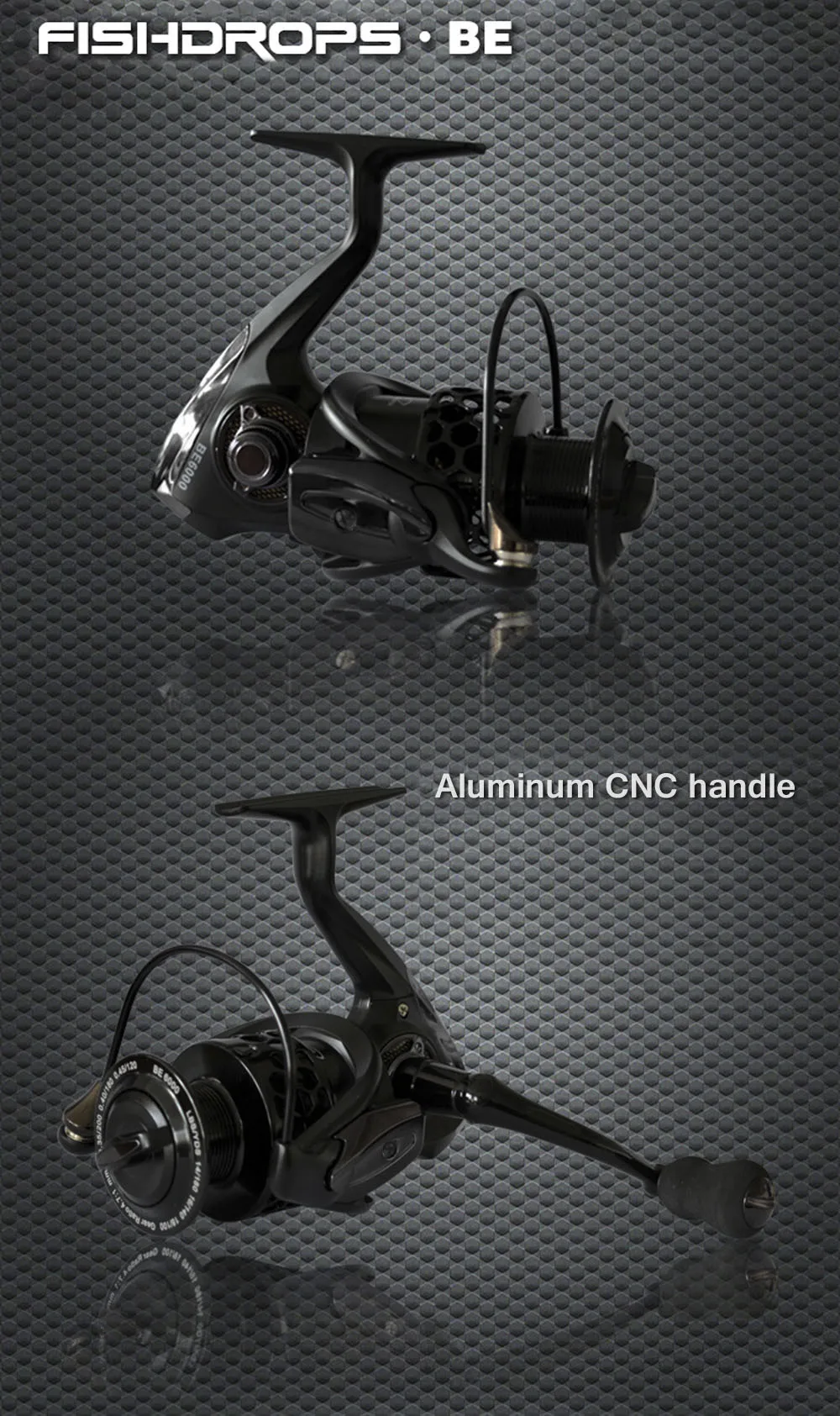 FISHDROPS Full Metal Fishing Spinning Reel with Foldable Handle