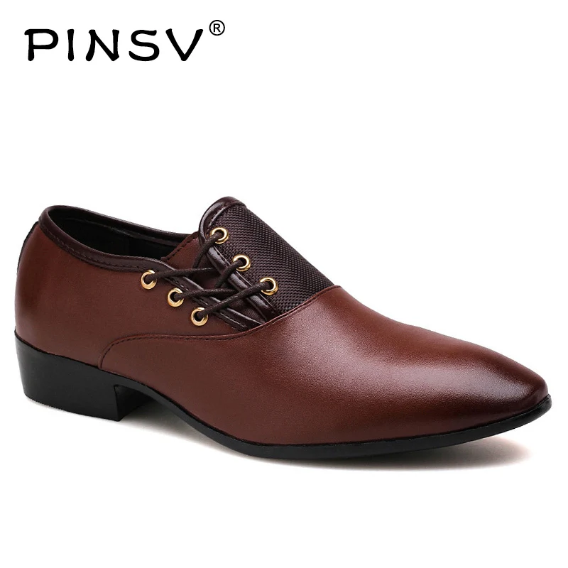 

Pointed Toe Mens Dress Shoes Black Leather Shoes Men Office Oxford Shoes For Men Wedding Zapatos De Hombre Big Size 38-48