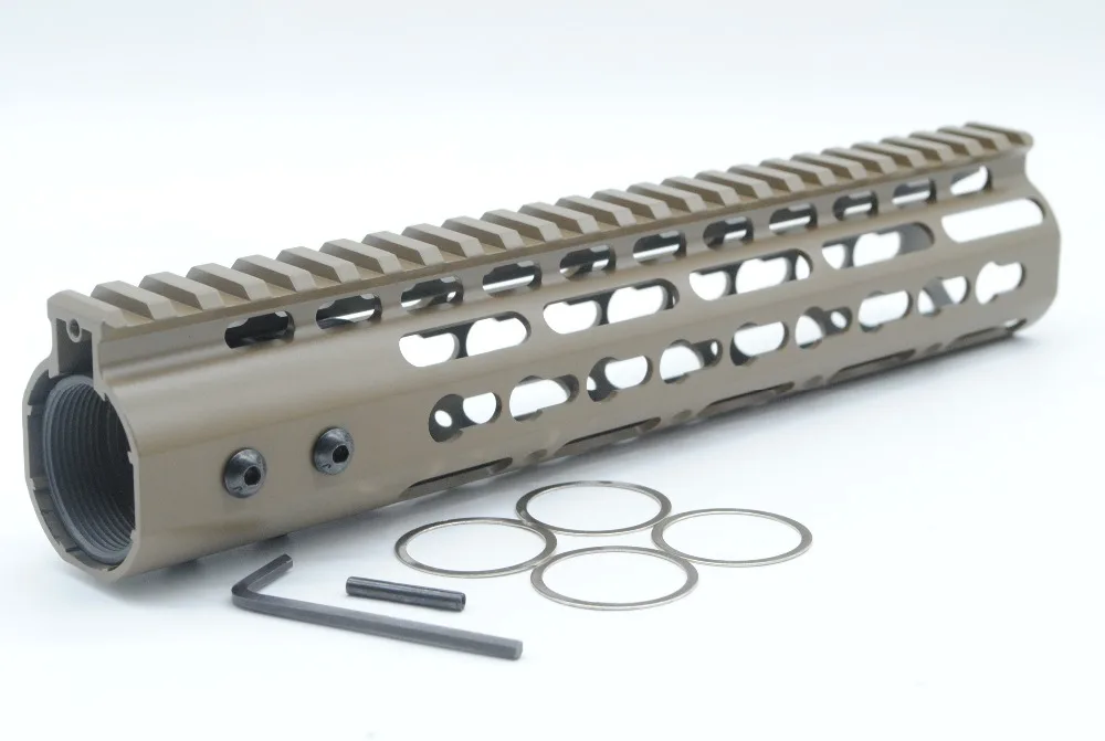 TriRock Tan напечатаны 7''9''10''12'13. 5''15'' Keymod Handguard Rail Free Float Picatinny Монтажная система с алюминиевой/стальной гайкой