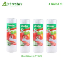 Lifresher 3 рулона/партия вакуумные пакеты для пищевых продуктов, вакуумный пакет для хранения, кухонная упаковка, пластиковый герметик в рулоне 12 15 20 25 28*500 см