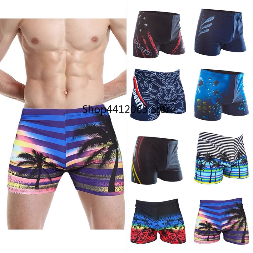 Новые модели с несколькими принтами мужские плавки одежда для плавания спортивные трусы купальный костюм большого размера Пляжные штаны шорты одежда для купания