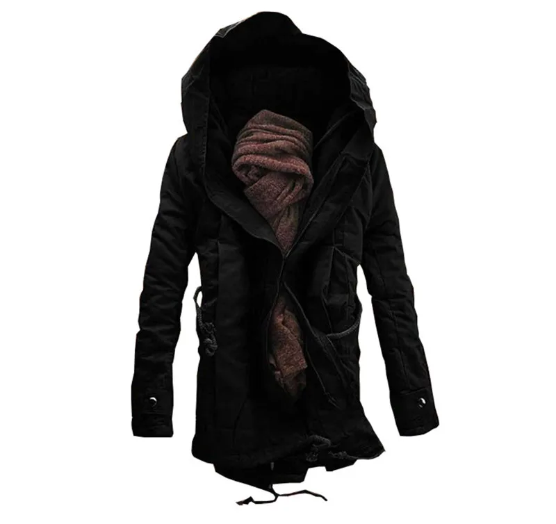

hot men's long warm jacket men's fashion hooded winter garment jacket M-6XL