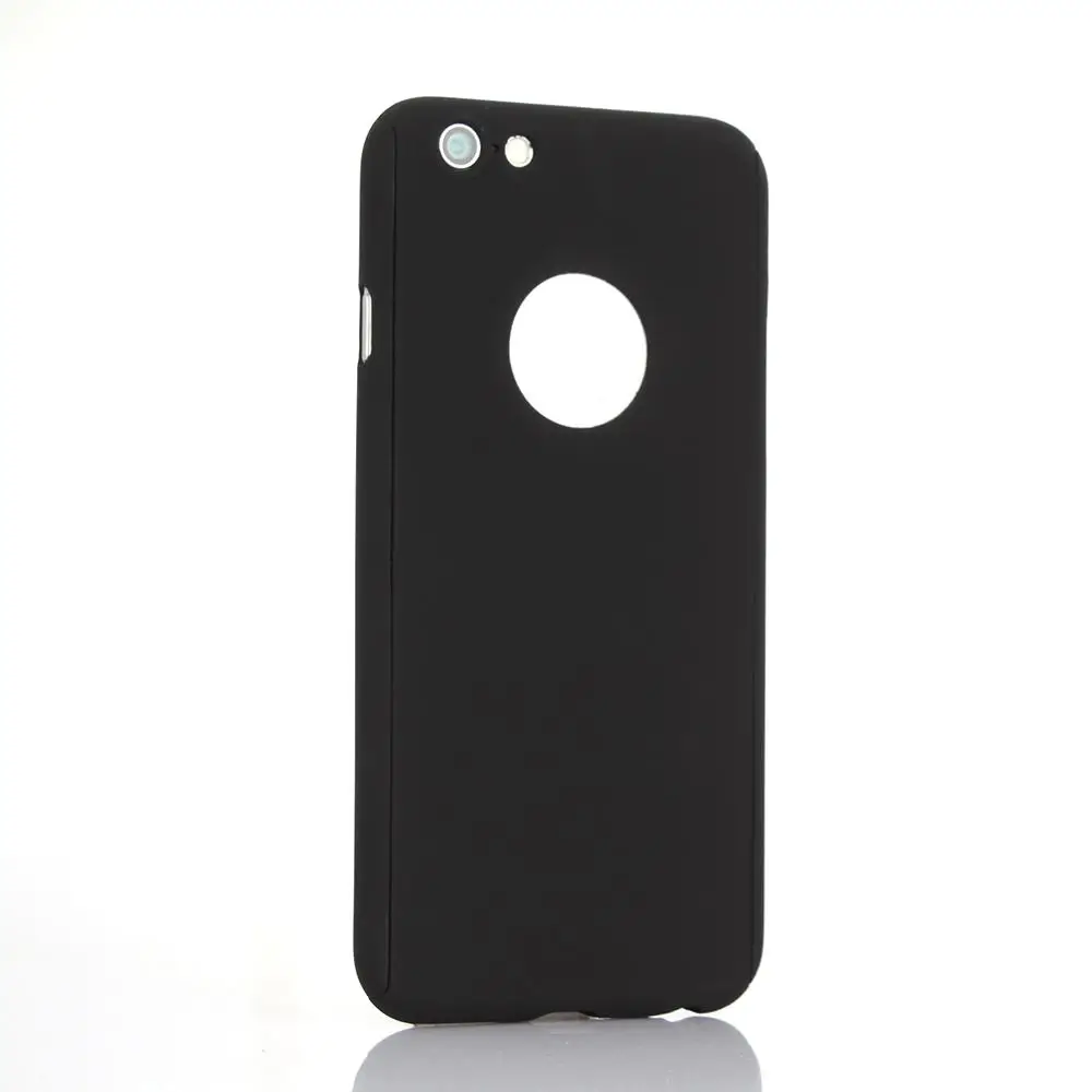 Ultra Thin Full Hard Case Cover & Tempered Glass Screen Protector for Apple iPhone 6S Black