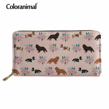 

Coloranimal Cavalier King Charles Spaniel Wallets 3D Print Women Men Tote Shopper Cash Money Pocket Card Holder Leather Purse