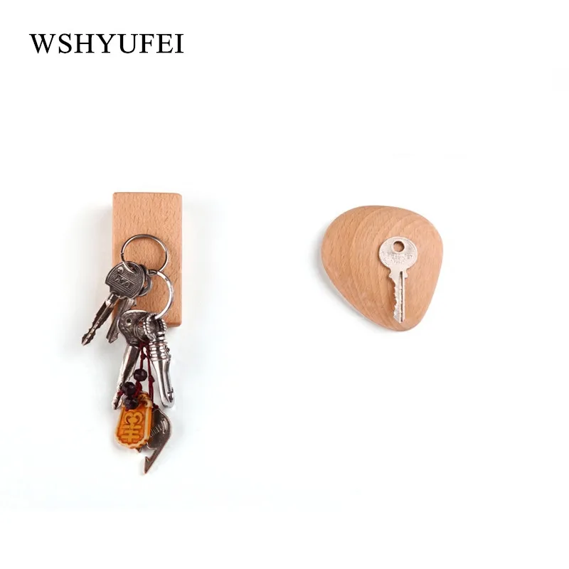 

Solid wood hook Wall Sticker magnet key coin Notes Incorporated No trace Stick hook Creative wall hook Strong adhesive