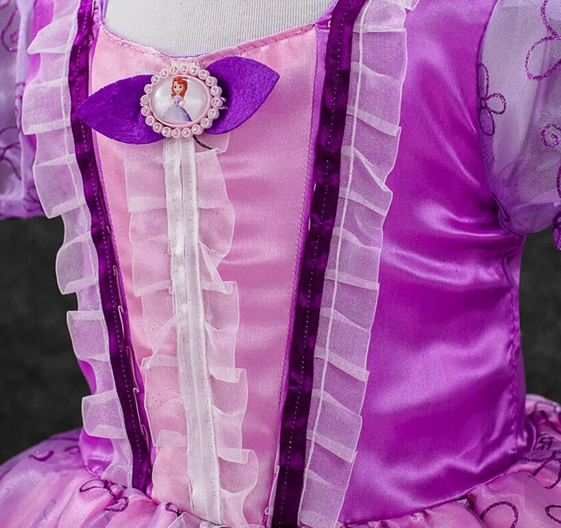 Платья Золушки с настоящими троллями Моана Детский костюм снежной принцессы Рапунцель для вечеринки Авроры на Хэллоуин Брендовое детское платье