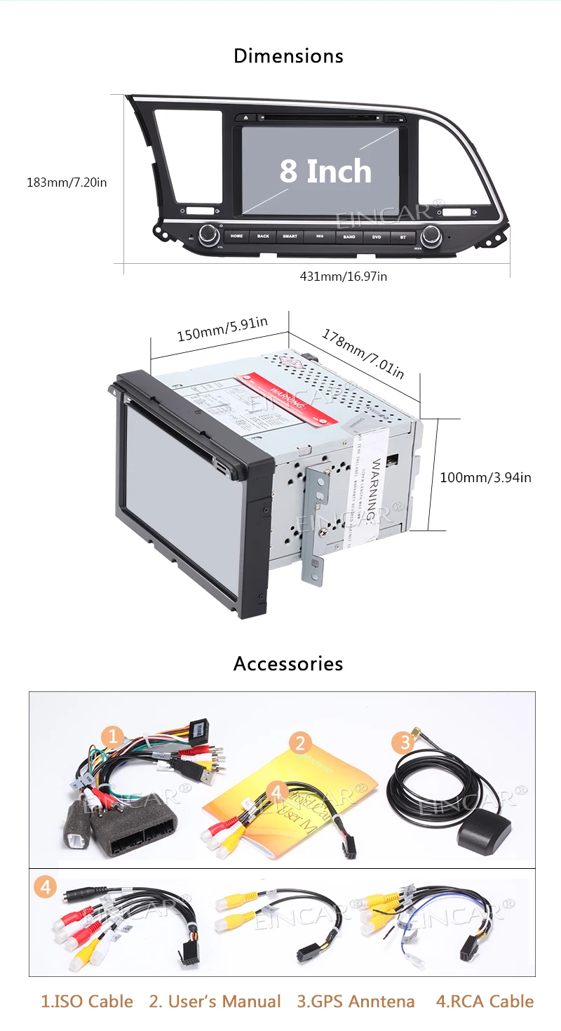 4 г ключ+ 4 ядра android 7.1 стерео для Hyundai Elantra-" dvd-плеер Радио Bluetooth GPS AM/FM RDS Радио/WI-FI 3G/USB/SD