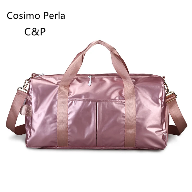 

PU High Capacity Shoulder Bags for Women Shoes Tas Carry on Hand Travel Bags Waterproof Fitness Bags Dry Wet Men Luggages 2019