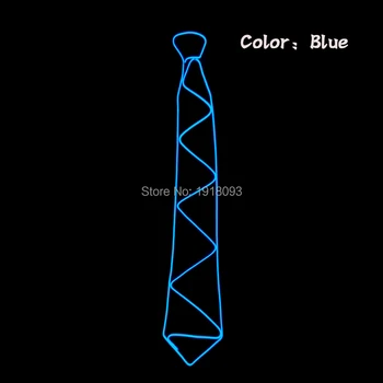 

Lminous Necktie EL Wire Glowing Tie with DC-3V Steady on Inverter For Holiday Lighting Wedding Party Decoration Supplies