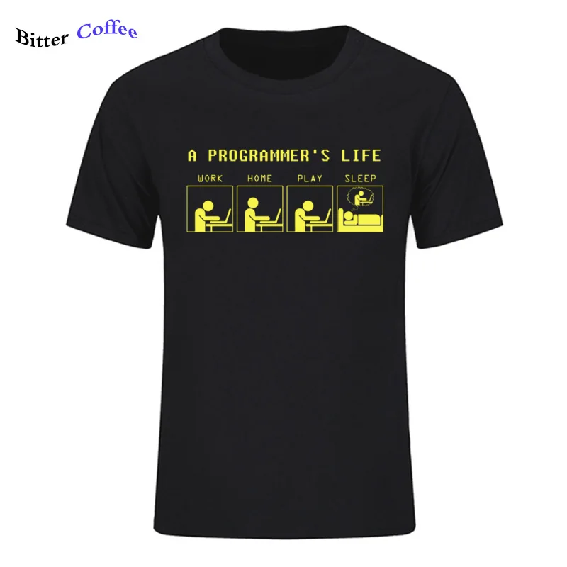 Новое поступление, рабочая компьютерная кодовая программирующая футболка для мужчин, хлопок, с круглым вырезом, летняя футболка с принтом