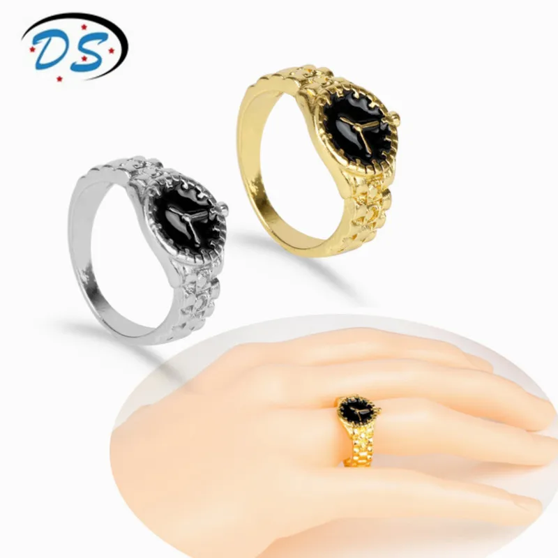 

2017 New Design Fashion Accessories Alloy Rings for Women Men Watch Ring Creative Jewelry Female Ring