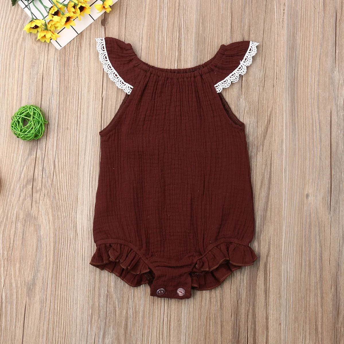 Модное милое боди Emmababy однотонный комбинезон для новорожденных девочек с