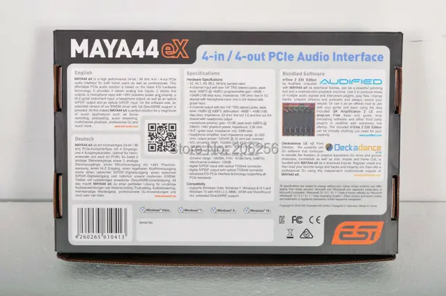 ESI MAYA44 EX Interfaccia Audio PCIe - 24bit/96kHz, 4 Ingressi/Uscite, Phantom +48V Per Home Recording - Foto 11