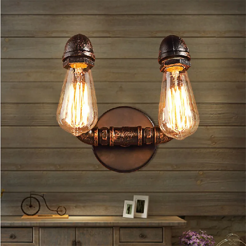 

double headed wall lamps Clothing store retro aisle light staircase corridor balcony wall lamp creative restaurant wall light ZA