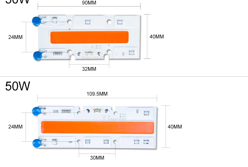 Фитсветодио дный о лампа светодиодная лампа для выращивания растений 220V 110V полный спектр 30 Вт 50 Вт светодио дный 70 Вт светодиодные лампы