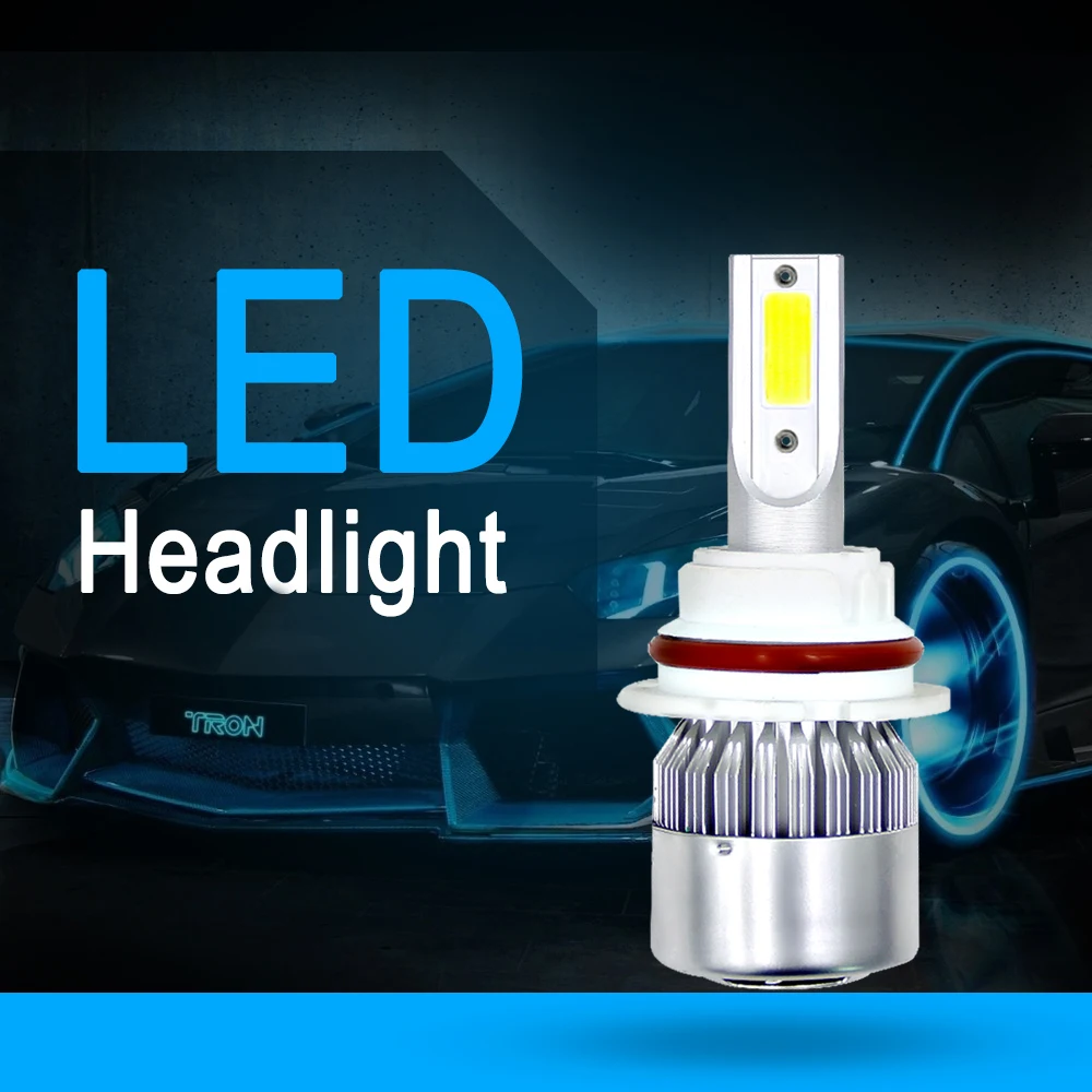 

1PC C6 LED Car Headlights Bulbs 9004 9005 H7 H4 H3 9007 9006 H13 H11 880 H1 Car Styling Auto Headlamp Bulbs