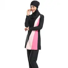 Мусульманские купальные костюмы женские купальники с полным лицом хиджаб купальник Исламская спортивная одежда бикини Большие размеры S-4XL