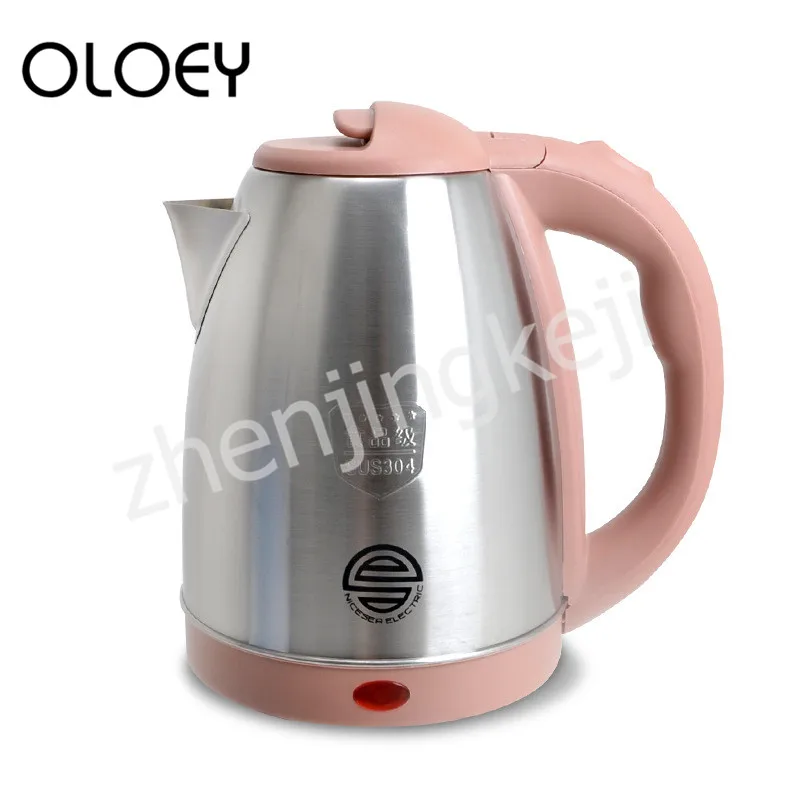 

Stainless Steel Electric Kettle 1.8L Portable Dry Burn Prevention Large Diameter Anti-scalding Automatic Power-off Safety Light