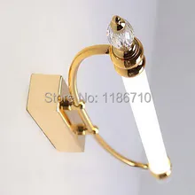 Современные металлические гальванические современные настенные лампочки включены ванная комната настенный светильник 1 Свет