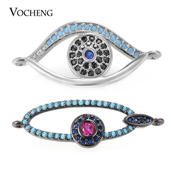 

10PCS/lot CZ Diamond Spacer Beads Jewelry Making Charms Hollow Curved Eye Connector Bracelet Component DIY Accessories VC-330*10