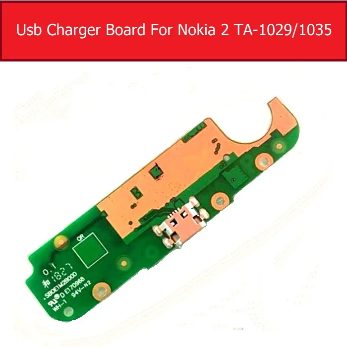 Подлинный микрофон и зарядное устройство USB разъем плата для Nokia 2 TA1029 TA1035 зарядный порт модуль Usb разъем порт части платы
