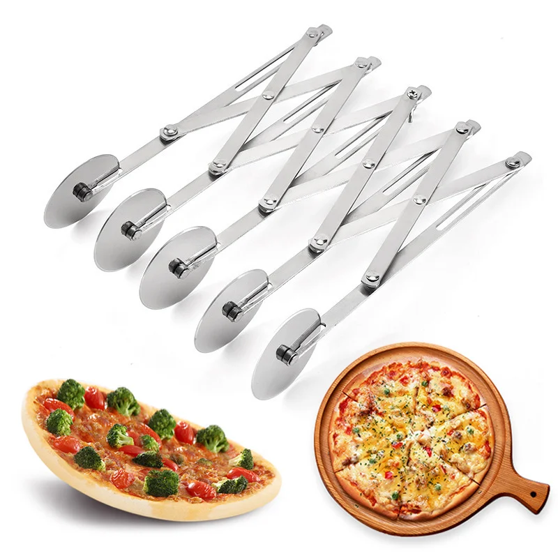 

3/5 Wheels Cutter Dough Divider Side Pasta Knife Flexible Roller Blade Pizza Pastry Peeler Stainless Steel Bakeware Tool Baking