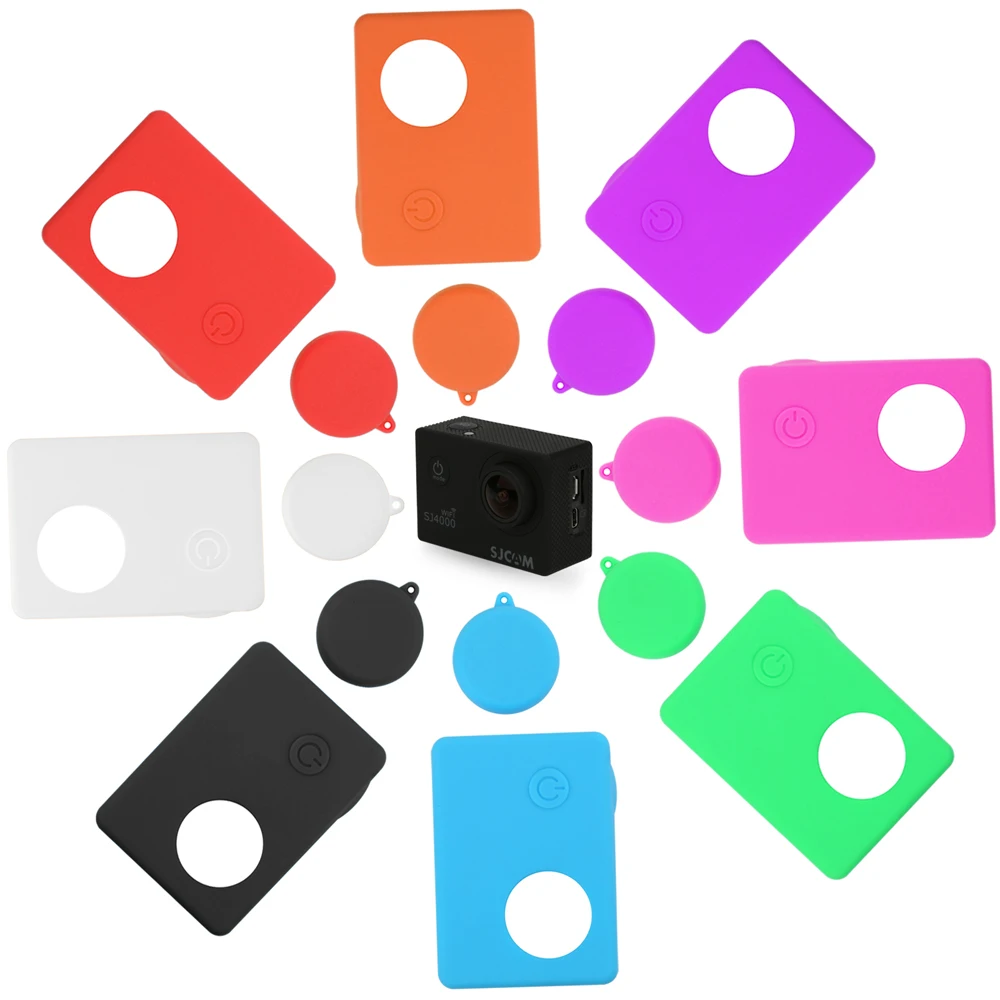 Silicone Case For SJCAM SJ4000 WIFI SJ5000 SJ7000 SJ9000 Soft Protective Cover For Eken H9 H9r