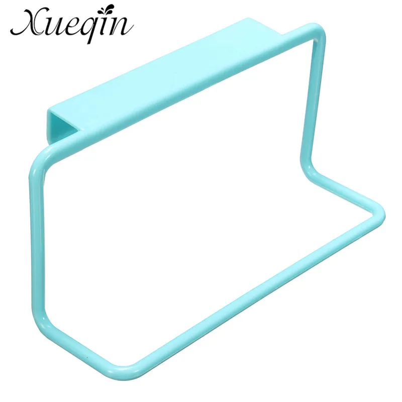 

Xueqin Candy Colors Over Door Towel Holder Rack Rail Bathroom Towel Bar Cabinet Kitchen Storage Cupboard Hanger