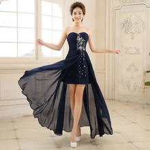 Bodenlangen Chiffon Langes Abendkleid Kleid 2016 Lange Marineblau Formale Abendkleider Kleid Hochzeit Kleid