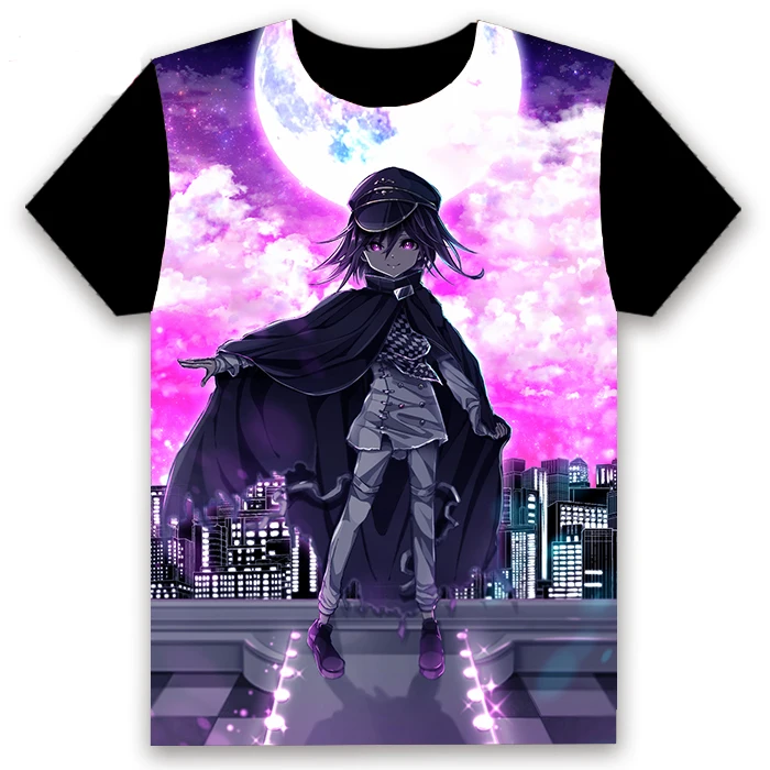 Аниме футболка Danganronpa V3 Ouma Kokichi Komaeda Nagito косплей с коротким рукавом унисекс