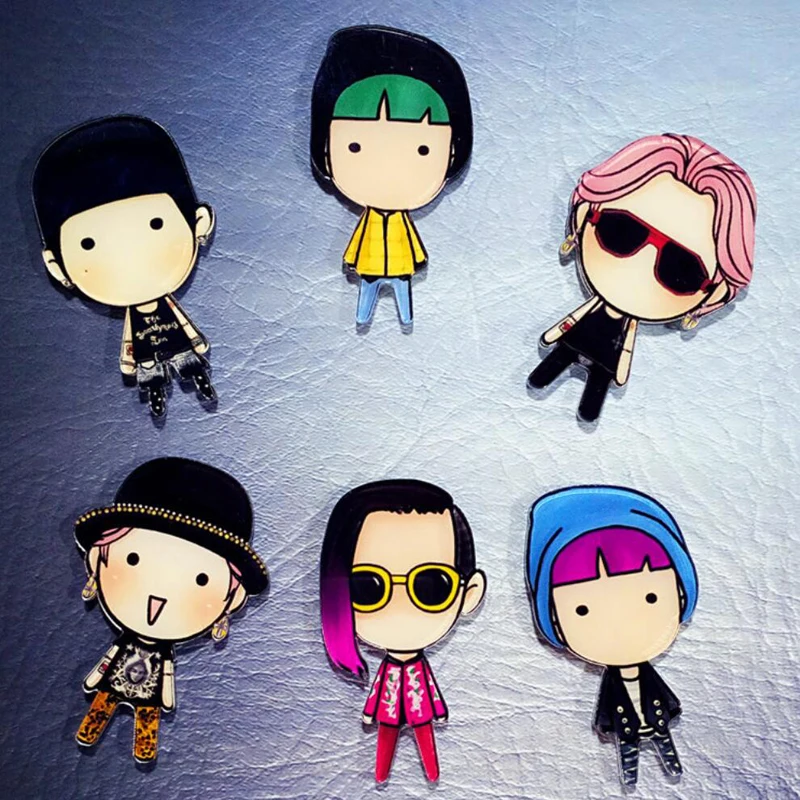 1 шт. акриловая брошь с рисунком Bigbang GD g броши В Форме Дракона Рюкзак Студенческая