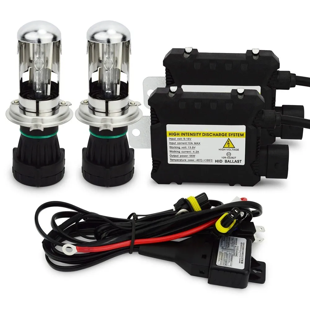 

55W H4 Bi xenon H4-3 H13-3 Bixenon H4 Hi/lo Bixenon 4300K 6000k 8000k 12V DC 55W H13 bi-xenon hid xenon kit H4 headlight bulbs