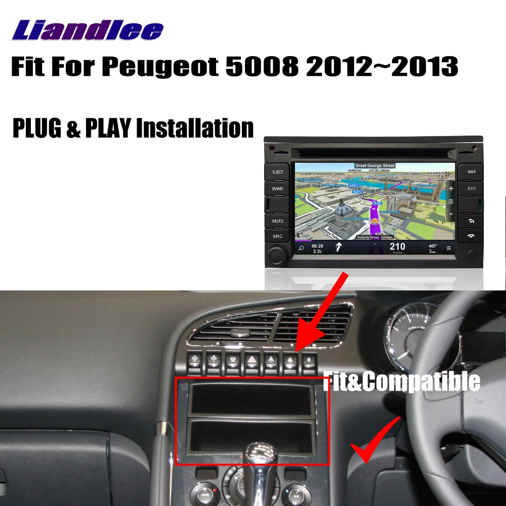 Cheap Liandlee For Peugeot 5008 2012~2013 Android Car Radio CD DVD Player GPS Navi Navigation Maps Camera OBD TV HD Screen BT Media 1