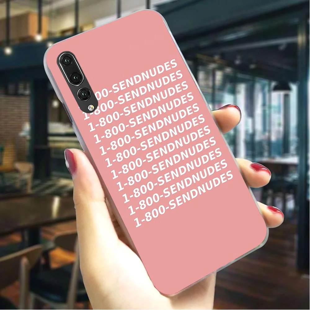 

Plastic Phone Cover for Huawei Mate 20 Send Nudes Words Cases for P8 Lite Case P10 Pro P9 Mini P Smart Mate 10