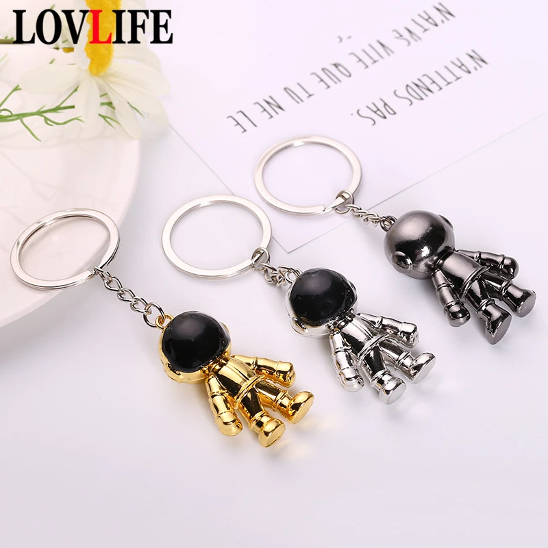 

Astronaut Keychain Space Robot Key Chain Zinc Alloy Keychains Key Ring Pendant Creative Car Keyring Fashion Women Bags Hanging