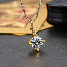 Ювелирные изделия moissantes Подвески покер 1.0ct 18 К желтого золота Сертифицированный Jk/vvs1 Forever классический блестящий кулон для женщин