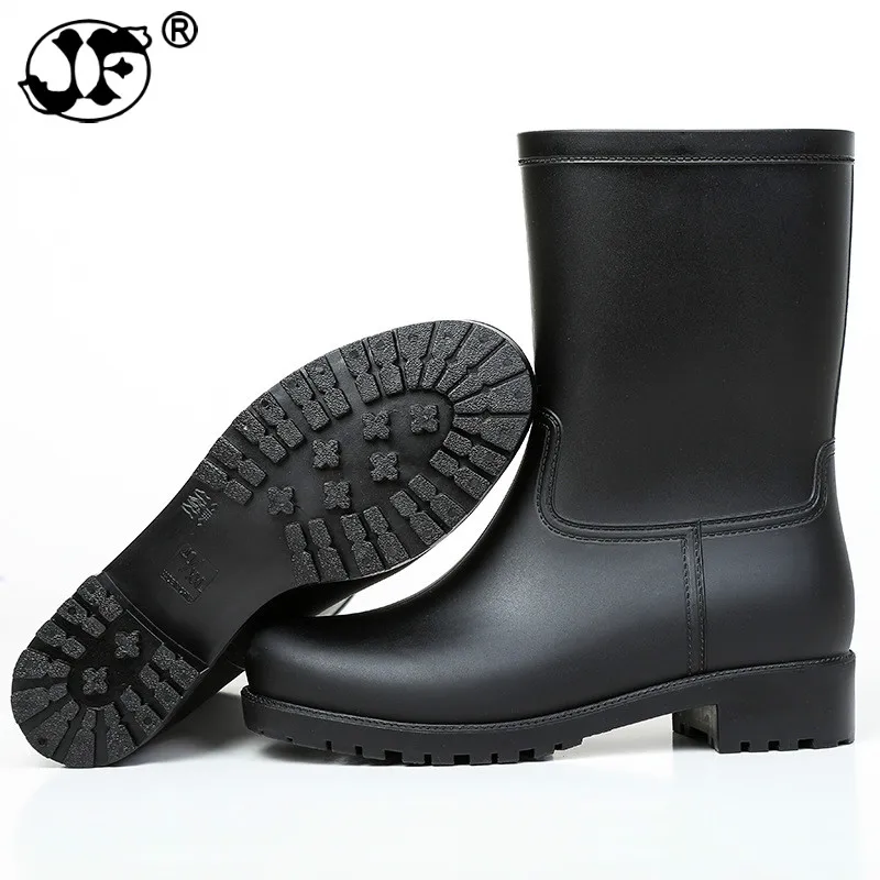 

Women Fashion PVC Rain Boots Female Non-slip Flat Heels Rainboots Waterproof Woman Water Shoes jkm90