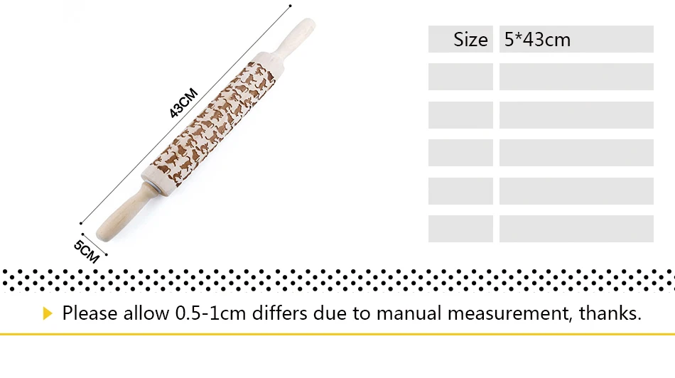 5*43 см тиснение скалка для теста Кондитерские собаки& кошки& Снежинка DIY деревянная скалка для печенья печенье лапша торт ролик