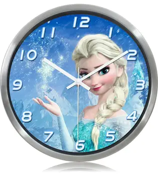 

2016 Frozen children's animation creative mute wall clock watch living room decorative clocks