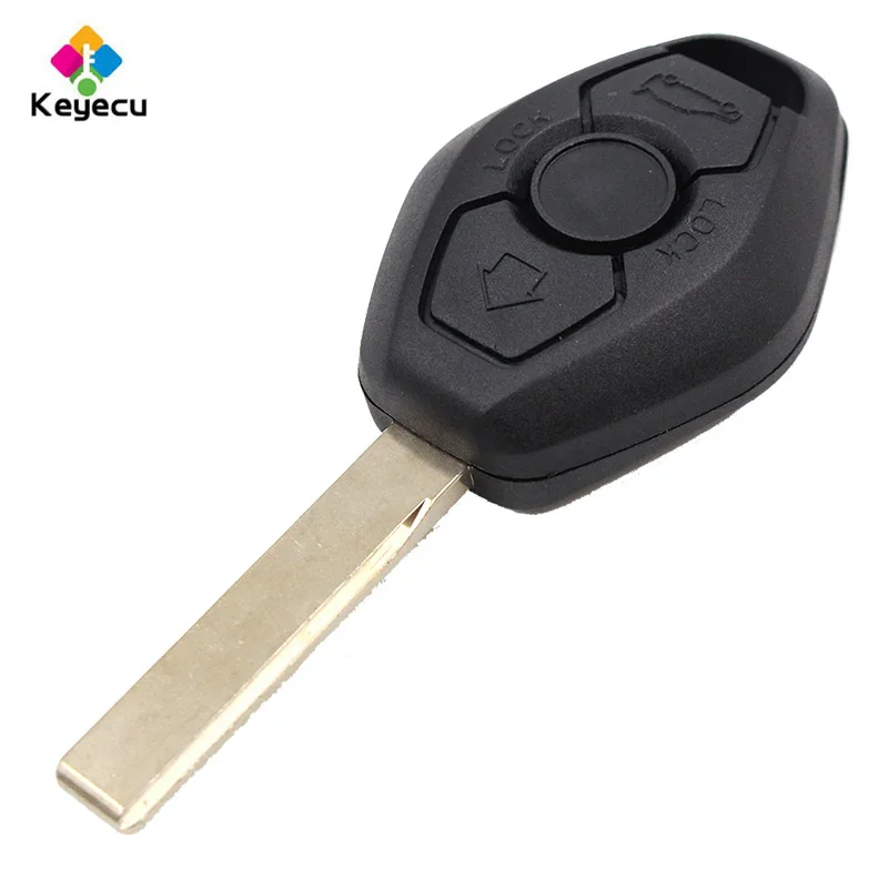 KEYECU Перезаряжаемые пульт дистанционного ключа 3 кнопки 433,92 МГц ID44 чип для BMW 3 5 X серии HU92 лезвие