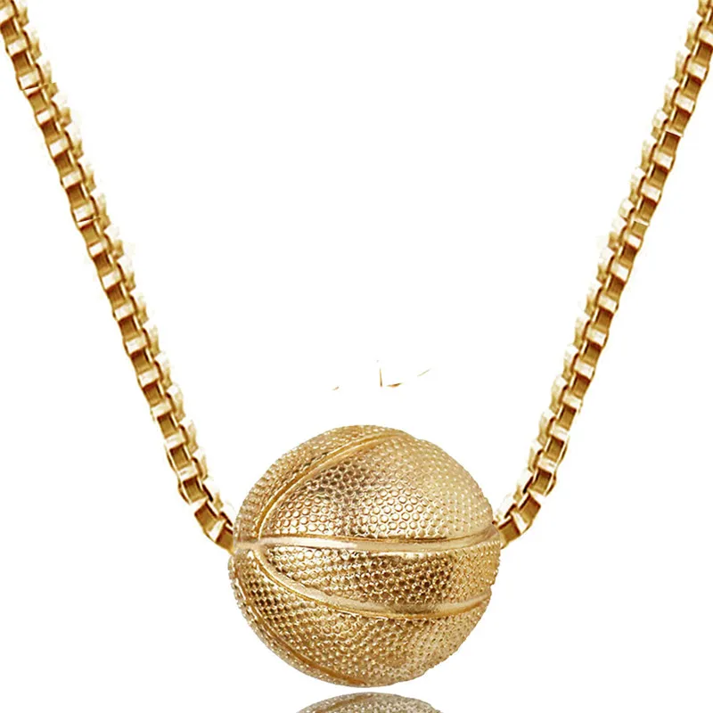 Buy Basketball Pendant Necklace Gold Color Ball Charms Necklace Women Dainty