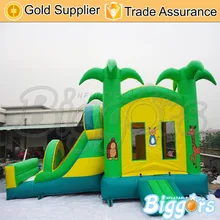 Sea Shipping Jungle Inflatable Slide Jumper Combo Bouncer Bouncy Castle Slide With En71 Certification