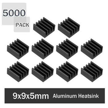 

5000Pcs Gdstime 9x9x5mm Aluminum Heatsink Cooler Circuit Board for Raspberry Pi, IC chips, Mosfet with Adhesive Tape