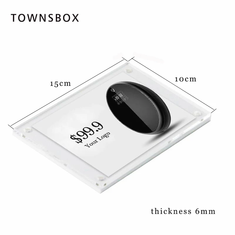 

Wall Sticker Price Tag Display Acrylic Magnetic Name Card Display Wall Mount Paper Info Frame Desk Table Sign Holder Photo Frame