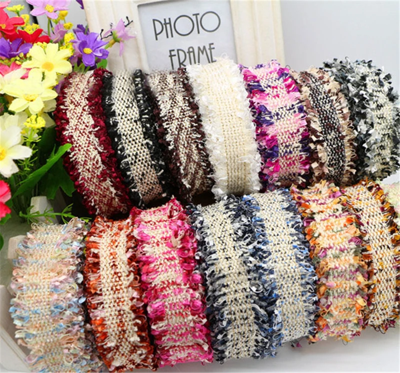 

10Yards Meetee 3cm Multicolor Tassel Lace Trim Ribbon Webbing Fabric Sewing Clothing Hair Accessories DIY Neckline Material 2154