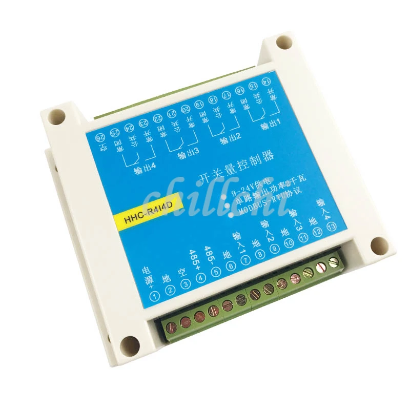 MODBUS RTU протокол 4 в четыре реле управления RS485 модуль переключателя ввода и вывода
