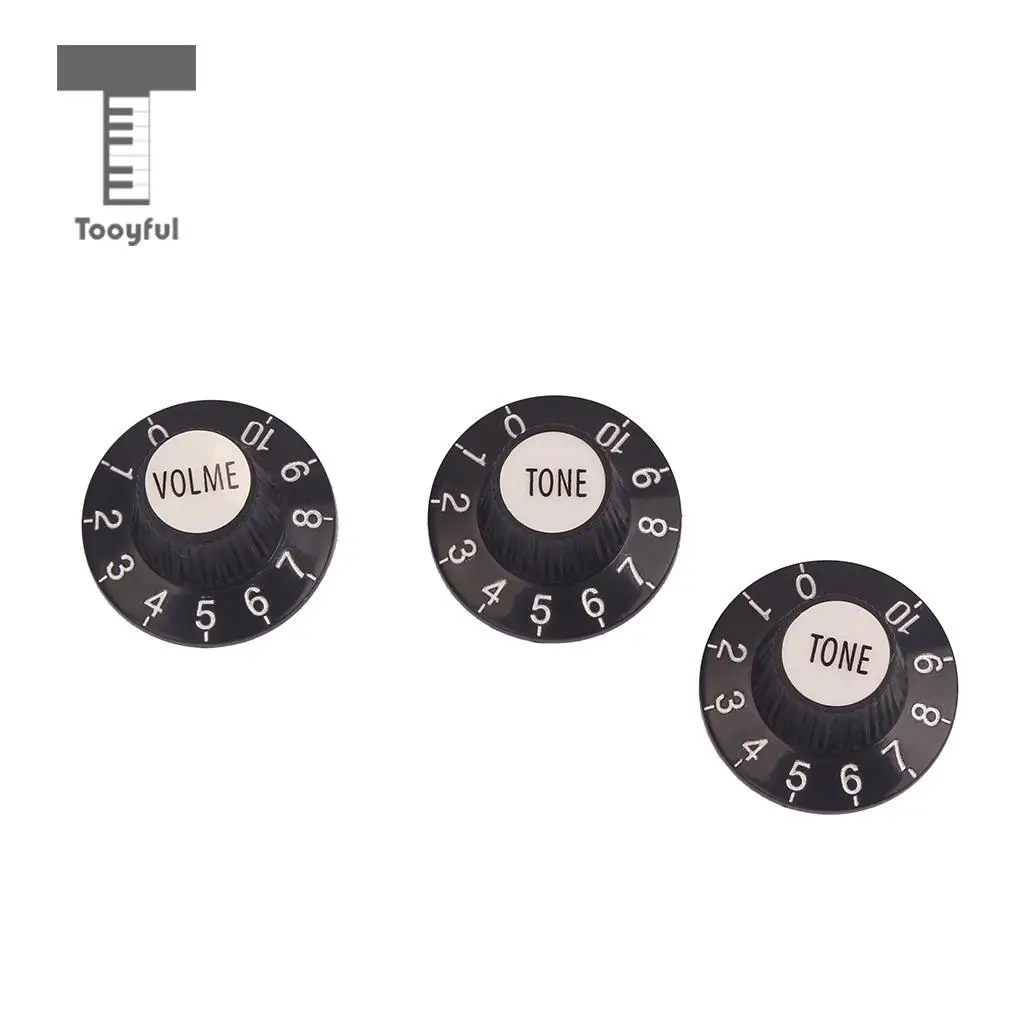 Replacement 3 Pieces Plastic Guitar Bass Amplifier Volume Tone Control